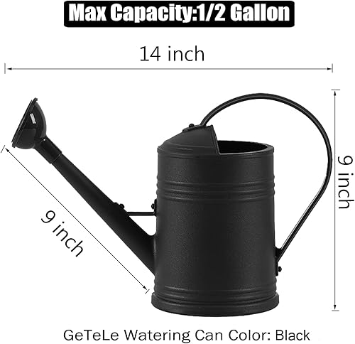 Miniatura 5 de Regadera larga para plantas de 12 galón, pequeña regadera de plástico para plantas de interior para plantas al aire libre, regadera para bonsái de