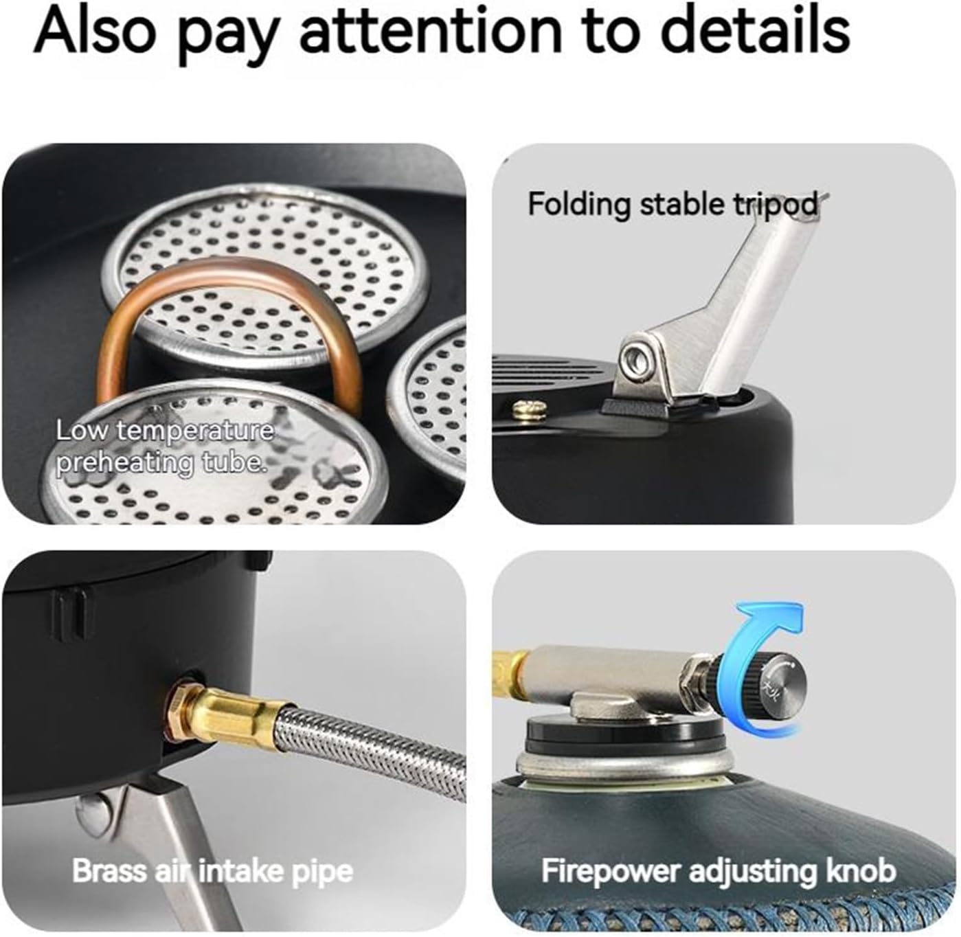 Naturehike Portable Camping Stove, 1 Burner Gas Camp Stove with Carry Bag, 11260 BTU Backpacking Stove with Adjustable Burners for Outdoor Hiking Backpacking