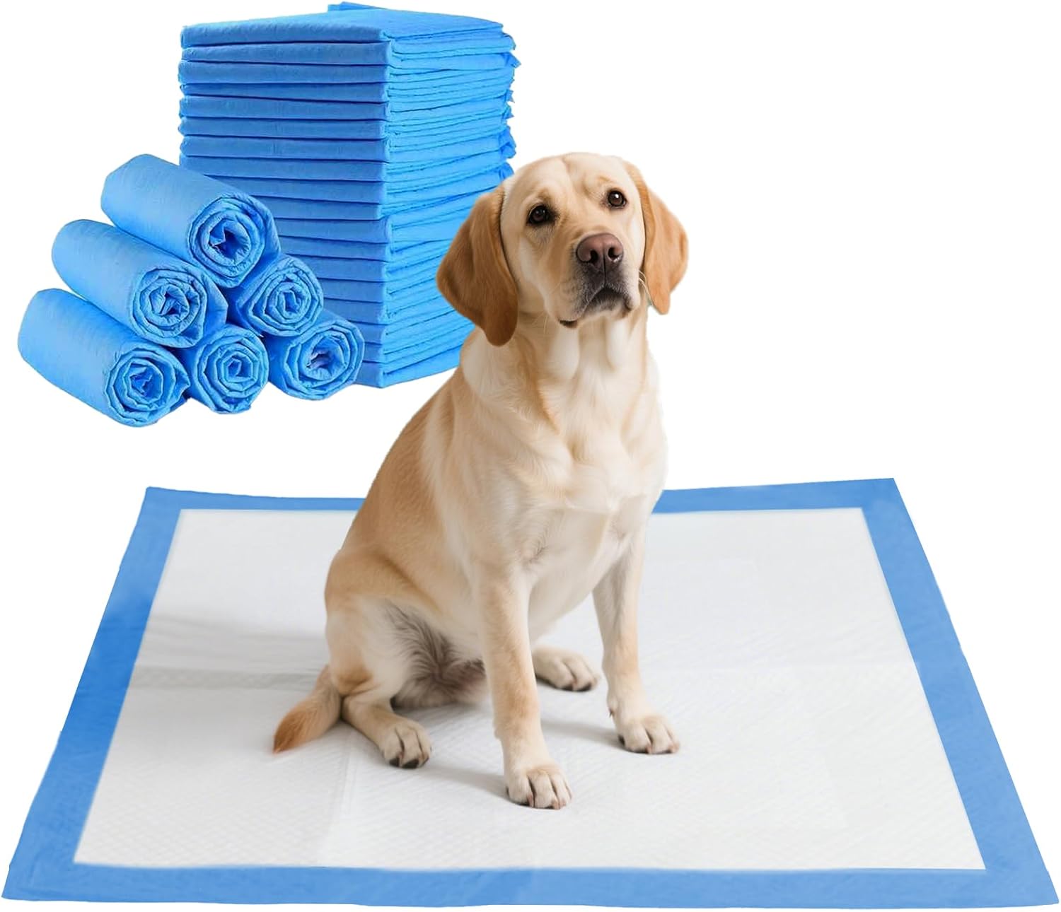 200 Packs 22"x22" Disposable Puppy Pads, Dog Training Pads, Super Absorbency Disposable Underpads with Leak-Proof and Odor Control, Disposable Training Pads for Puppies, Dogs, Cats, Rabbits 22"*22" 200