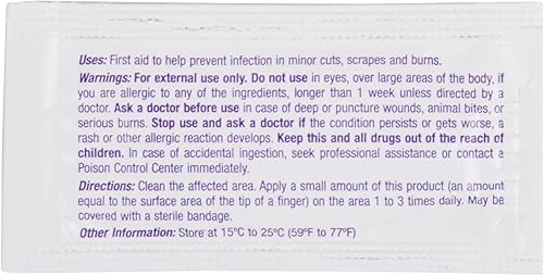 Miniatura 7 de Medi-First First Aid Antibiotic 0.5 Gram Individual Packet Ointment 400 IU - 5 mg - 5,000 IU/Gram Strength, 25 Ct