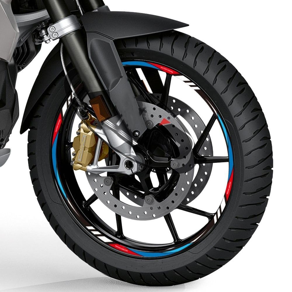 WENINETIES 16 Pcs Motorcycle Rim Stickers for CB500X CB 500X CB500 X, Wheel Rim Tape Reflective Waterproof Wheel Decals Stripes Motorbike Tyre Decoration Set,Multi-colored