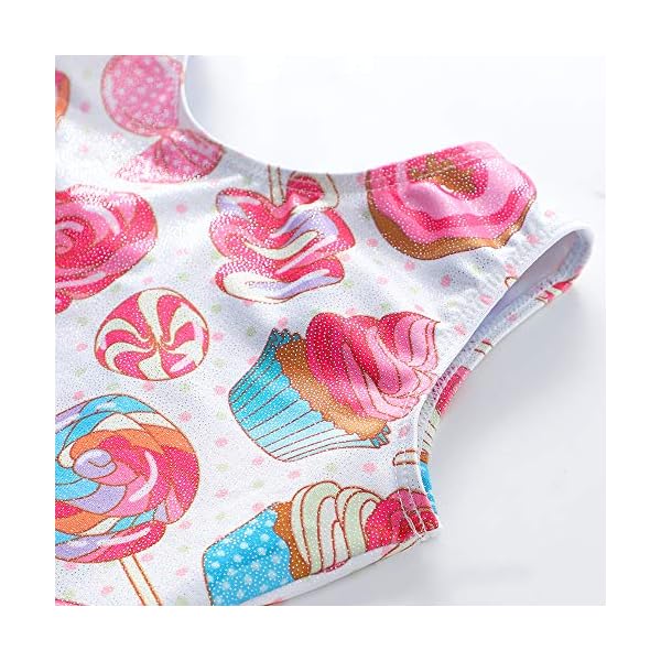 Leotards for Girls Gymnastics Unicorn Sparkly Pink Biketards Stars Rainbow Clouds - Image 6
