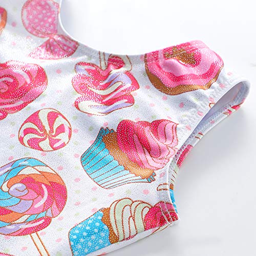 Image of HOZIY Gymnastics Leotards for Girls Unicorn Aurora Rainbow Mermaid Dinosaur Cupcake Sparkle Biketard Toddlers Kids Children