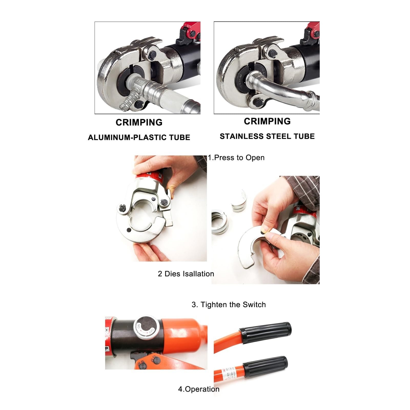 Narzędzia Do Zaciskania Rur Hydraulicznych HP-1632D PEX TH16,20,26,32 Mm PotężNa Wydajność
