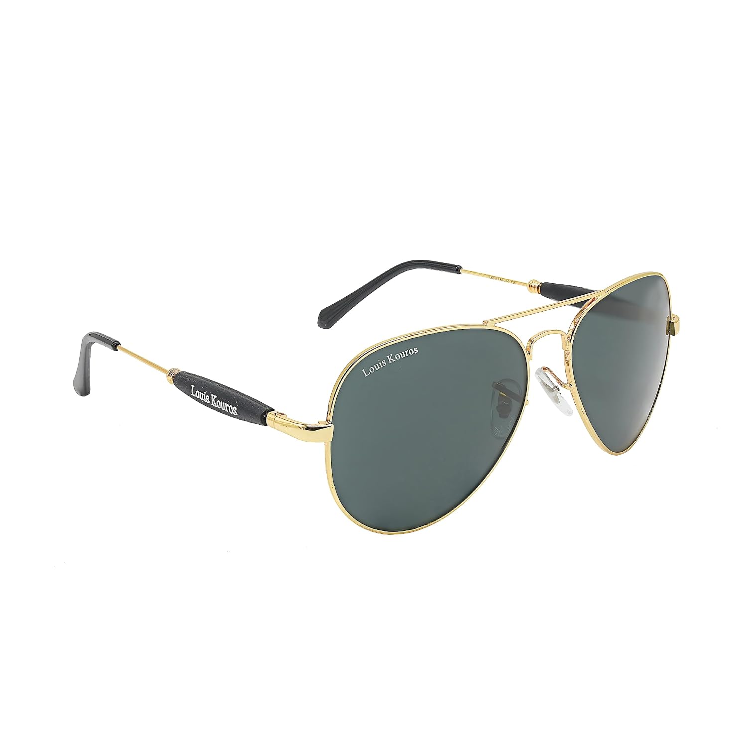 LOUIS KOUROS Aviator Sunglasses For Men & Women | Black | 60 | SUN-LK-3517-BLK1GLD-M-2 - Review, Price and Buying Guide
