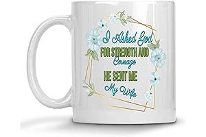 I Ask God for Strength Courage Inspirational Gift for Christian Husband 11oz