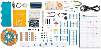Official Arduino Starter Kit [K000007] - 12 DIY Projects with Electronic Components & English Projects Book - Original Kit from Italy