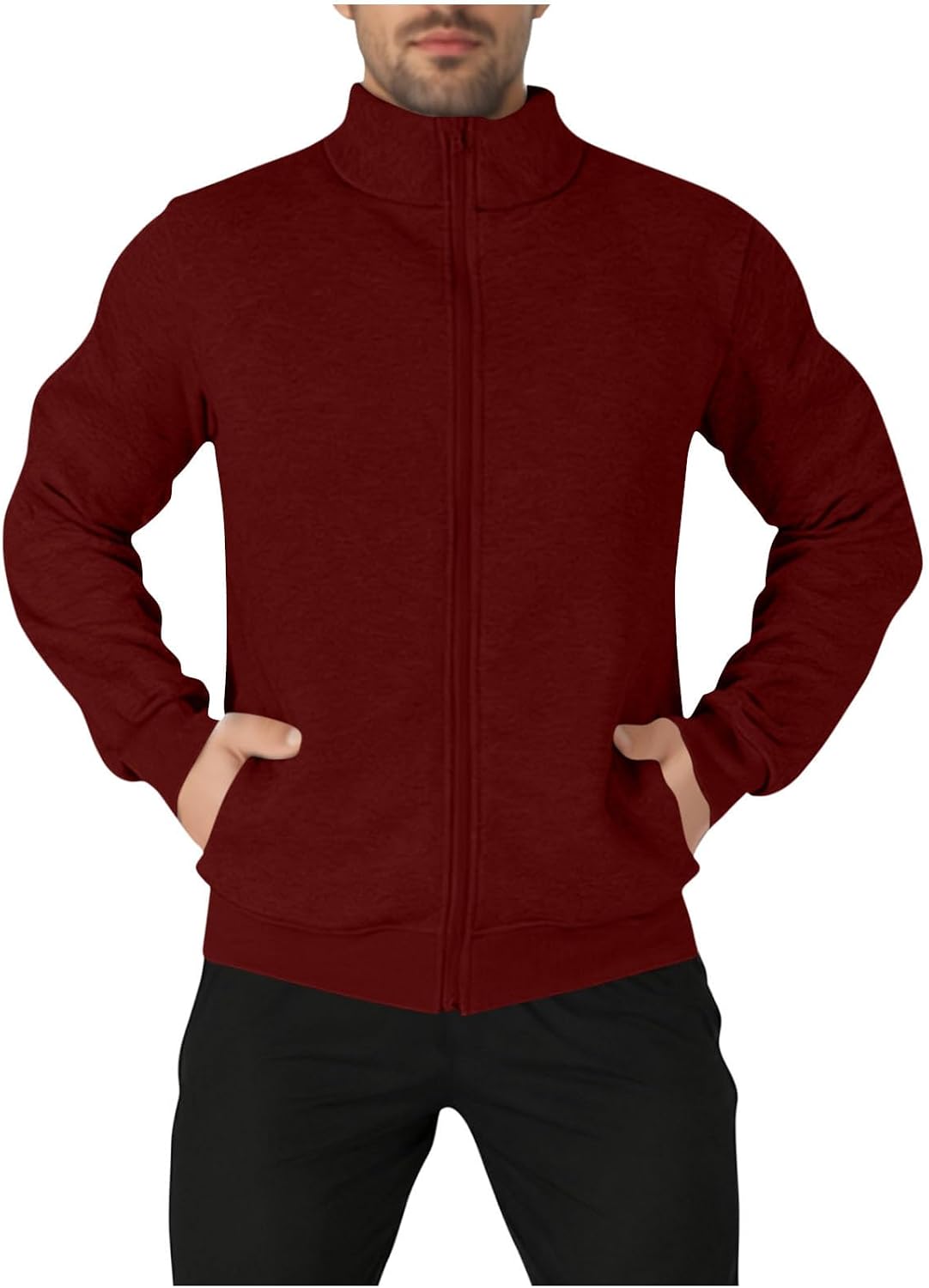 Mens Zip Jacket Hoodies Long Sleeve Casual Hooded Coat with Pockets | Zipper Casual Coat,Multi Pocket Hooded Jacket,Daily Outdoor Work Wear,Fall Fashion