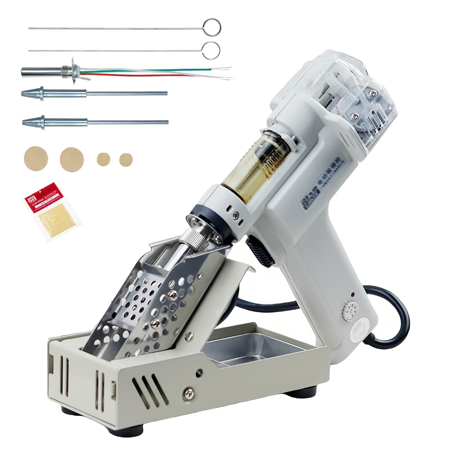 Elektrowniczy odkurzacz do lutowania, automatyczne urządzenie do odsysania cyny 100W, pistolet do odsysania lutowia z regulacją temperatury 380 ℃-480 ℃
