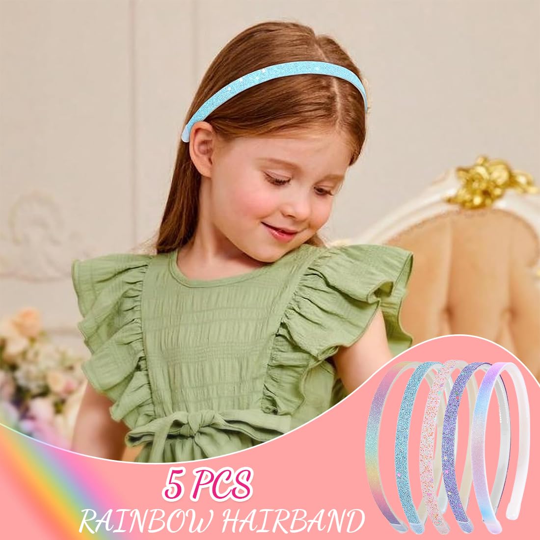 WENNALIFE 12 capelli a nastro arcobaleno da attaccare per bambini, capelli clip - in, colorati per intrecciare i capelli delle bambine, per le feste, accessori per allungare
