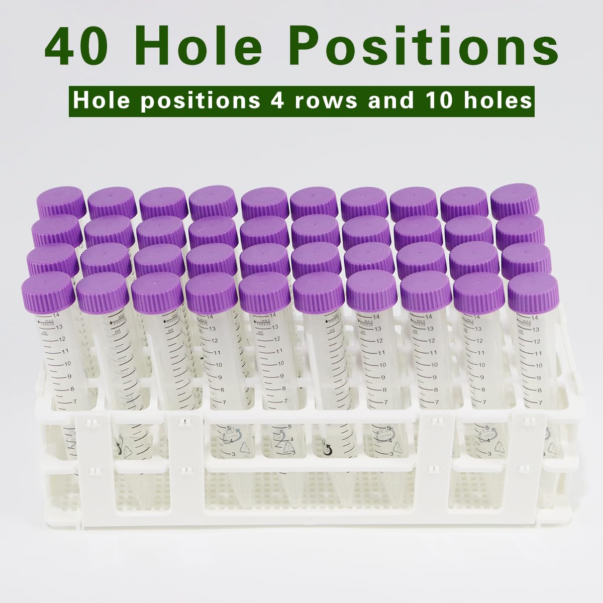 Snapklik.com : Plastic Test Tube Rack, 40 HolesTest Tube Holder For 20 ...