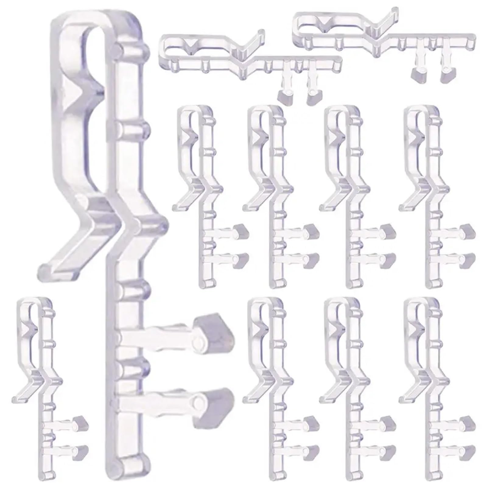 12 Pcs Accessories Decorative Hardware Replacement Blind Clamps Retainer Transparent Plastic Replaceable Valance Clips
