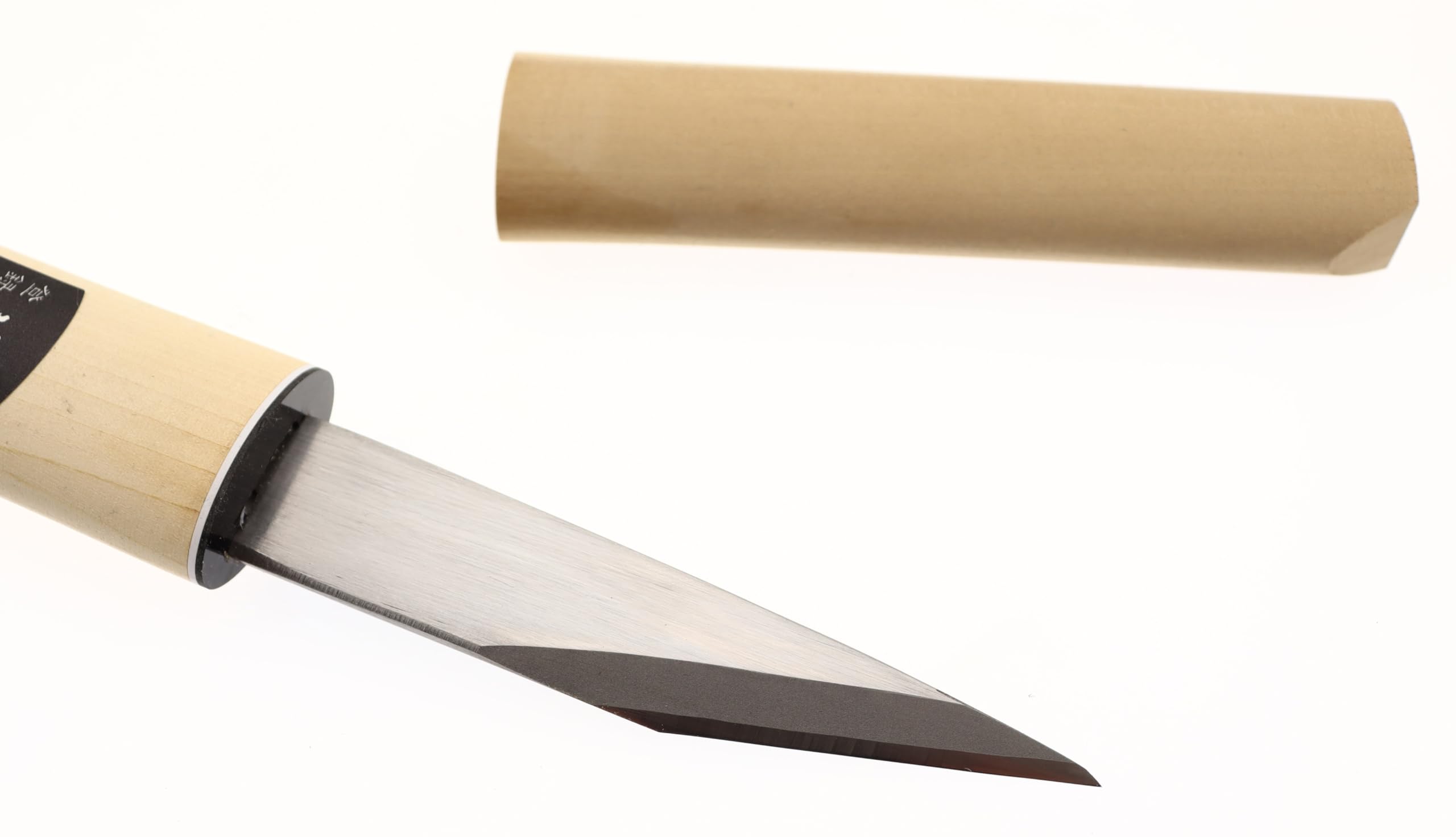 Cuchillo artesanal Kiridashi Katana hoja de carbono Carpintería madera forjada a mano en Japón (pulido, 120 mm)
