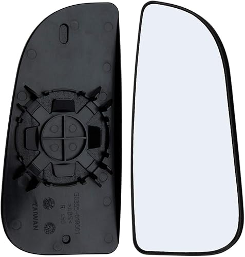 Miniatura 4 de Conjunto de vidrio para espejo lateral del pasajero con placa trasera de plástico compatible con camioneta Dodge Ram 1500 2500 3500 2010-2023 (lente