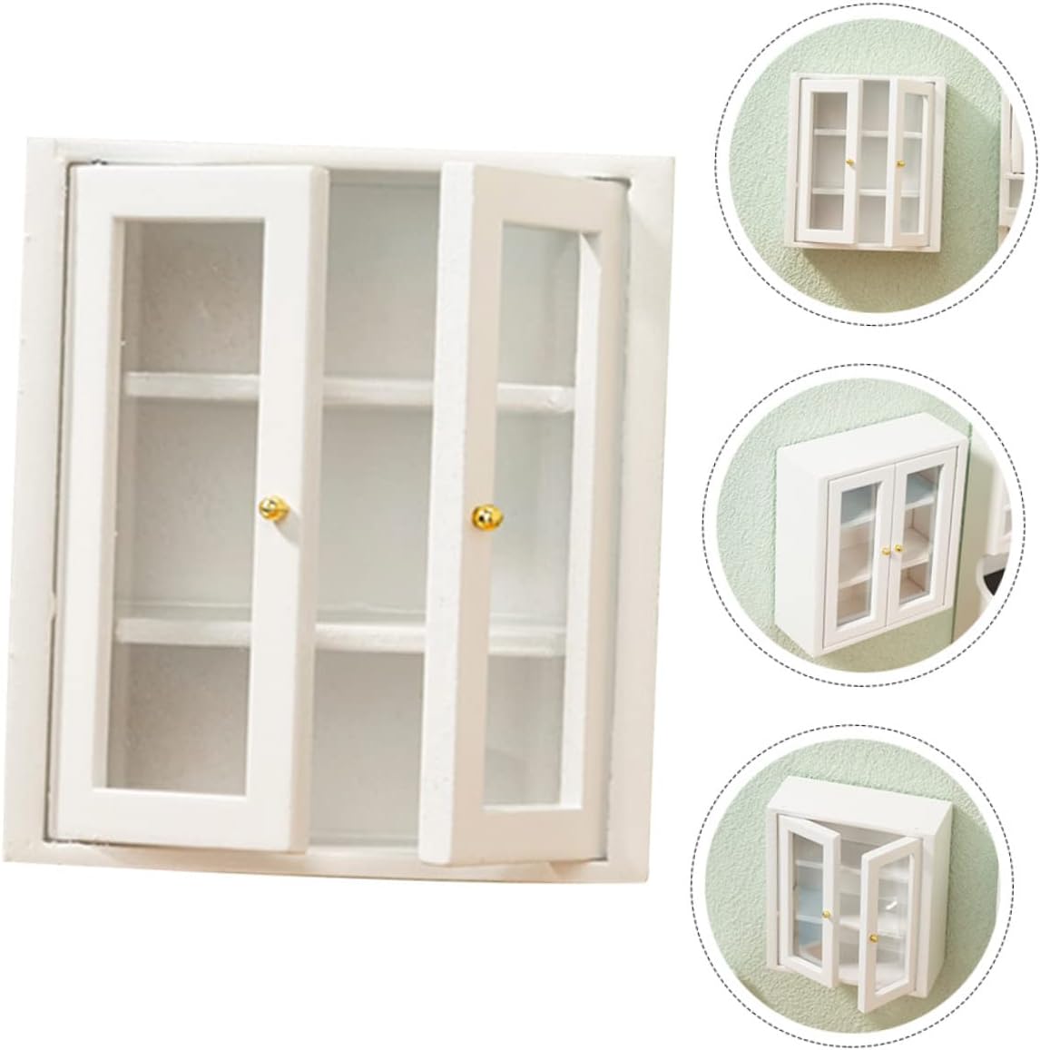 BESTonZON 4pcs Miniature Cabinet Model Tiny House Decor with Realistic Design Stylish Adornment for Dollhouse Excellent Workmanship Furniture for Micro Landscape Layout