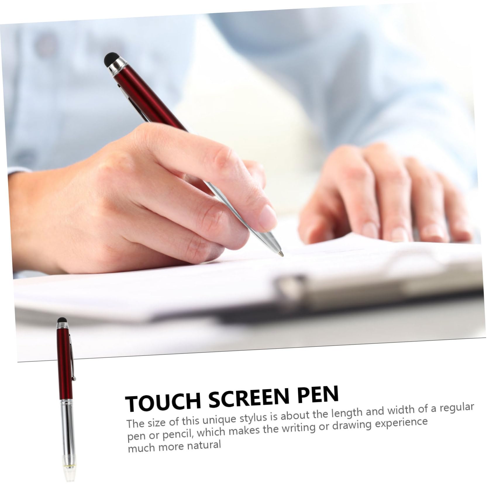 Penna Touch Screen 10 Pezzi in Acciaio e Plastica Nera LED | Compatibile con Tablet e Smartphone, Punta Liscia per Scrittura Precisa, Back To School Party