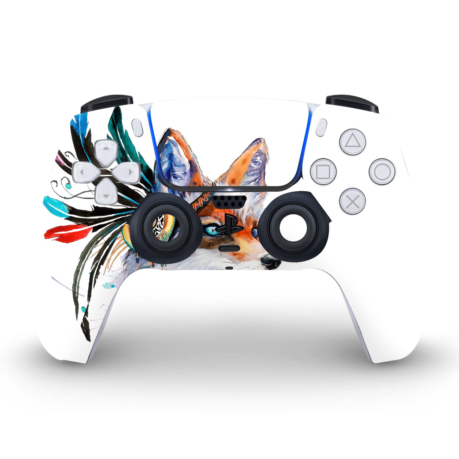 Head Case Designs sous Licence Officielle Pixie Cold Renard Mix Art Vinyle Plaque Frontale Autocollant De Jeu Peau Compatible avec Sony PlayStation 5 PS5 Disc Edition Console & DualSense Controller