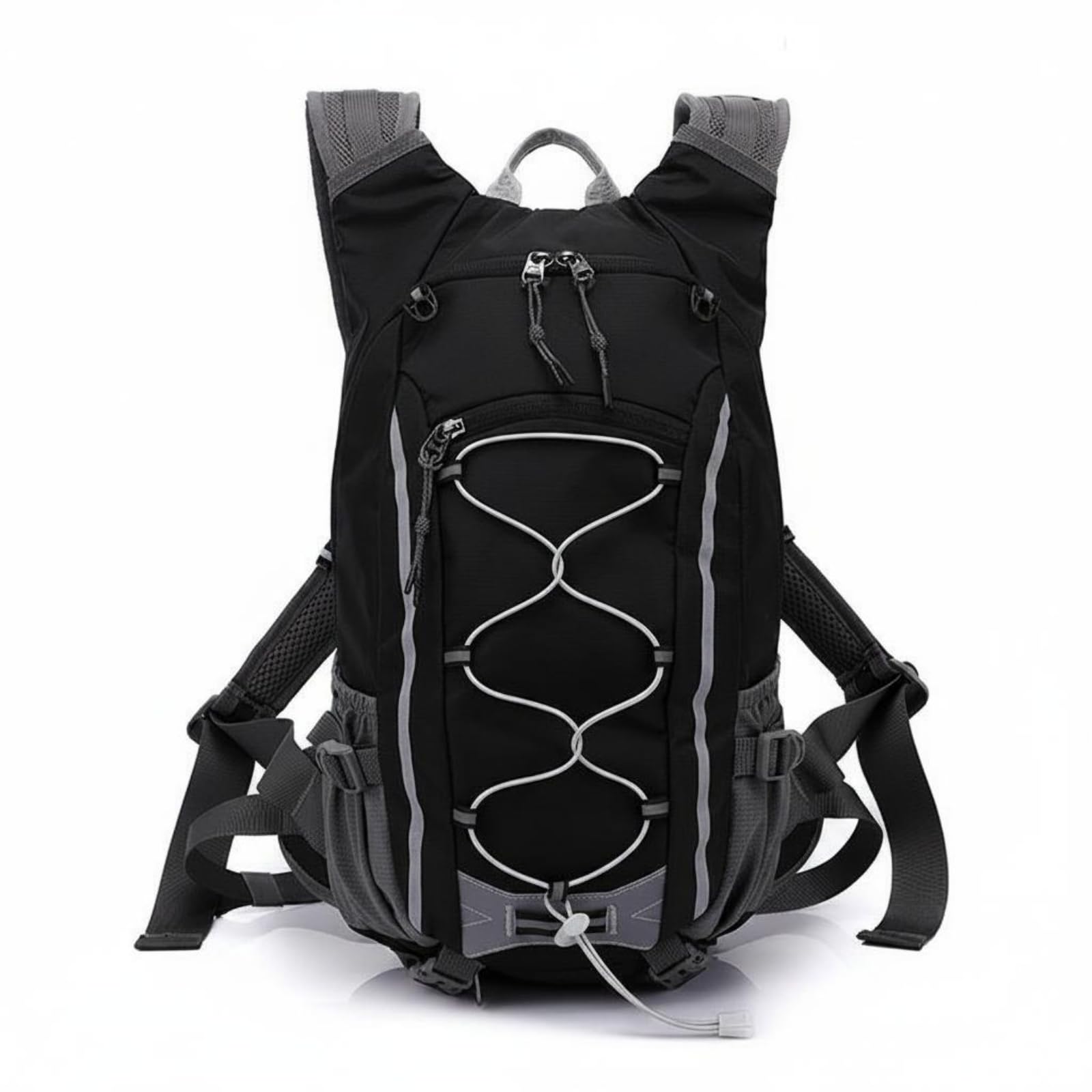 Hiking Backpack Water Repellent Travel Backpack Multiple Pockets Travel Rucksack for Cycling, Black-image-24
