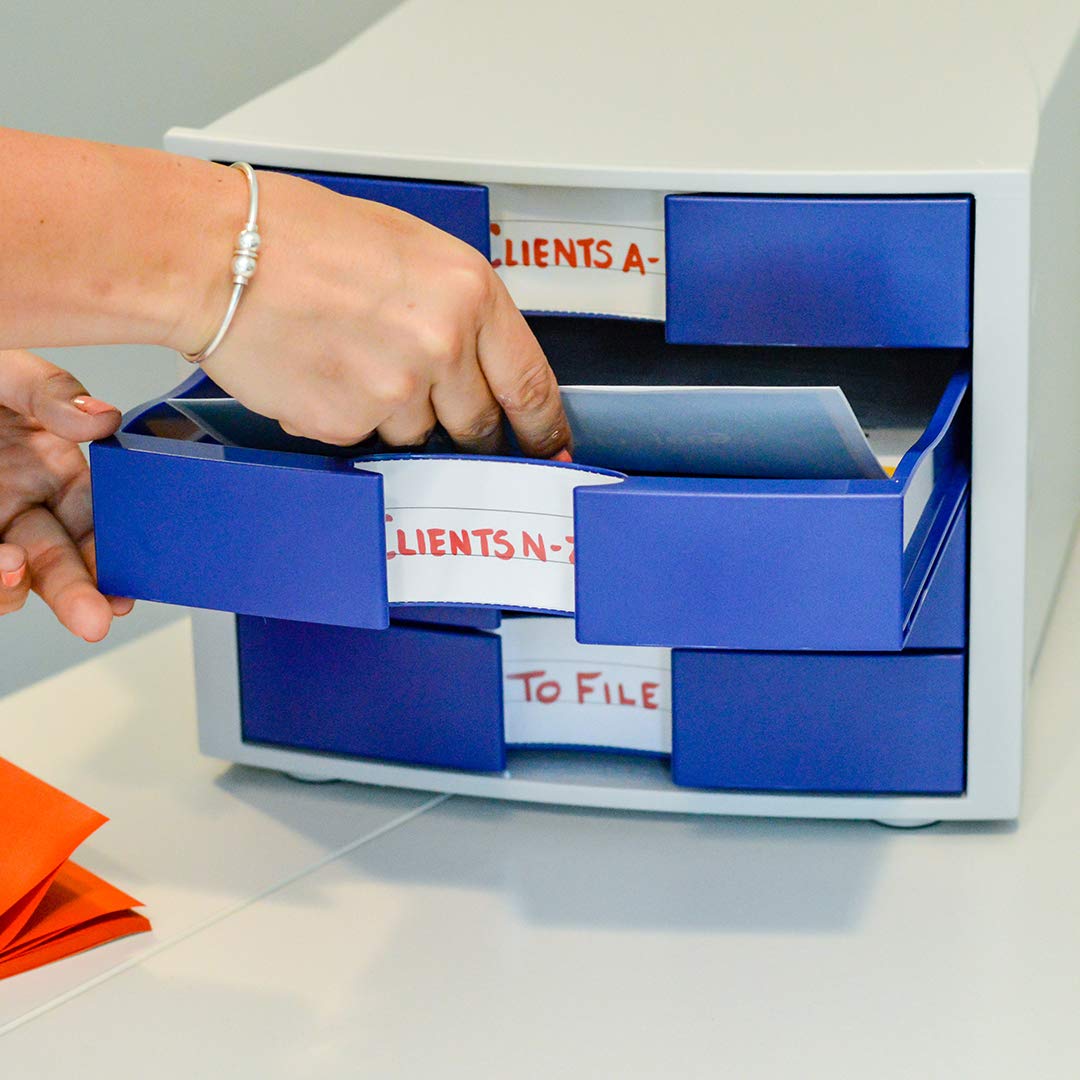 HAN Impulse 4-Drawer Desk Organizer, Red (HIDO4-RD)