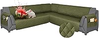 Vista 29 de Fundas para sofá modular, impermeables, 6 piezas, fundas de sofá en forma de L, lavables, antideslizantes, fundas para sofá seccional, suaves