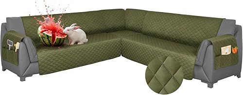 Vista 28 de Fundas para sofá seccional, impermeables, 6 piezas, fundas de sofá en forma de L, lavables, antideslizantes, fundas para sofá seccional, suaves