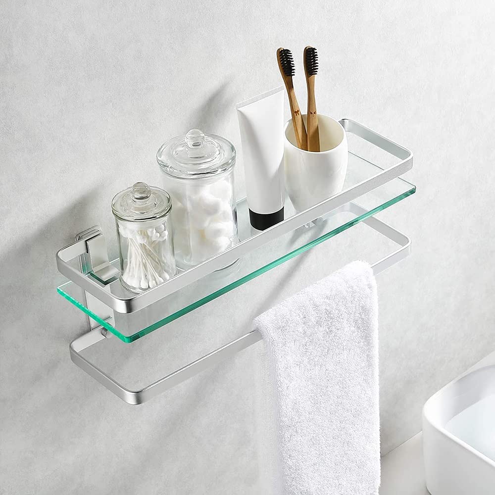 バスルームガラス棚 タオルバー 厚さ8mm 強化ガラス バスルームガラス棚 タオルバー 厚さ8mm 強化ガラス Amazon.co