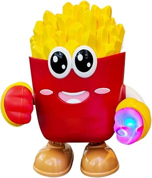 Dance Robot - Smart Robot | Electric Doll | 360 Rotation, Multicolor, Portable & Lightweight, Electric Music Light French French French French French French French French Fries Design Doll Electric