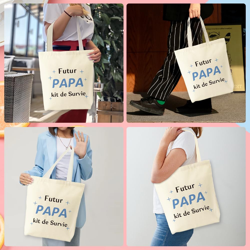 Tote Bag Kit de Survie Futur Papa Annonce Grossesse Idée Cadeau Fête des Pères