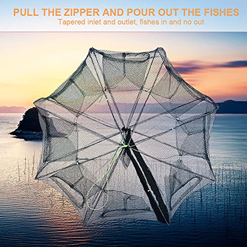 Portátil Dobrável Caranguejo Camarão Peixes Lagostins Rede Armadilha Elenco Gaiola de Imersão para P