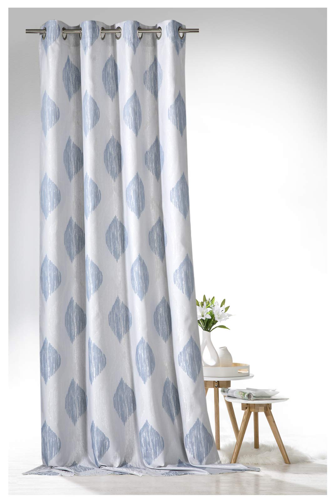 Gardinenbox Cationic Jena 2019037 - Tenda Con Passanti Nascosti, 250 X 140 Cm, Effetto Lino Colore Bianco Opaco 69403960