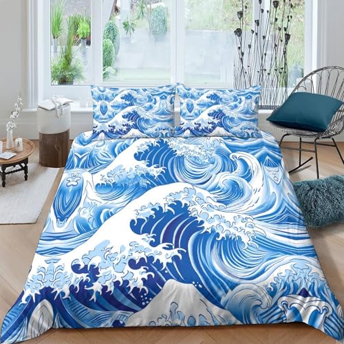 Parure de lit japonaise 200x200 microfibre impression 3D luxe