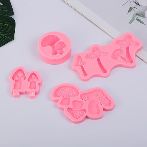 Miniatura 8 de ICNYEKl Molde de silicona de hongos para decoración de pasteles, moldes para fondant, para fiestas temáticas de bosque, baby showers, decoración de