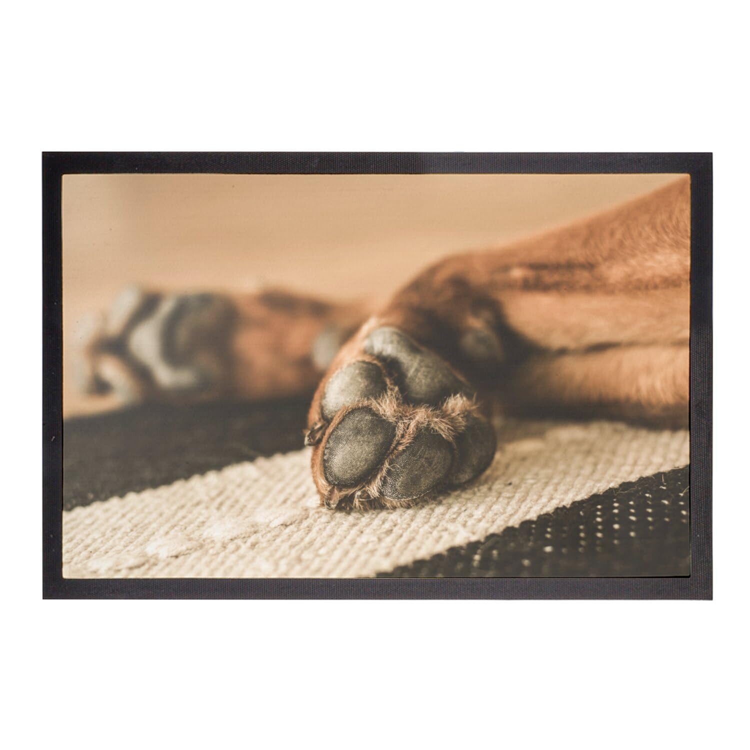 Paillasson patte de chien mignon coussinet grand tapis de sol d'entrée design 75x50cm