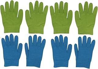 minkissy 4 Pares Luvas Hidratantes Luvas De Spa Luvas De Tela Sensível Ao Toque Luvas De Morta Luvas De Limpeza Facial Luvas De Seca Luvas De Cuidados De Beleza Luvas De Gel Para