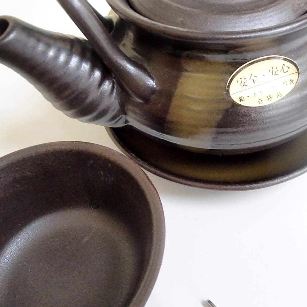 土瓶セット Amazon.co.jp: 土瓶蒸し セット 福型 荒土 直火可 業務用 23y68306-481