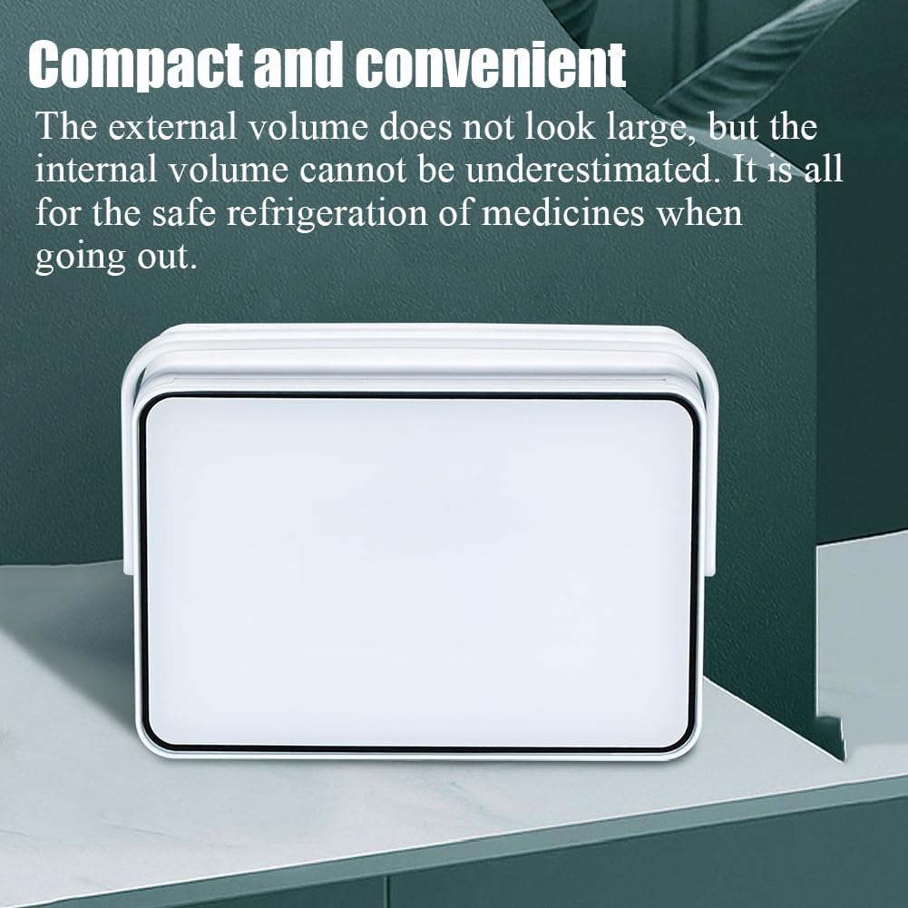 Insulin Cooler Travel Box, Smart Medicine Refrigerated Box with Digital LCD Screen, 2~18°C Adjustment, Precise Temperature Control, 10-Minute Rapid Cooling, for Home Car Travel