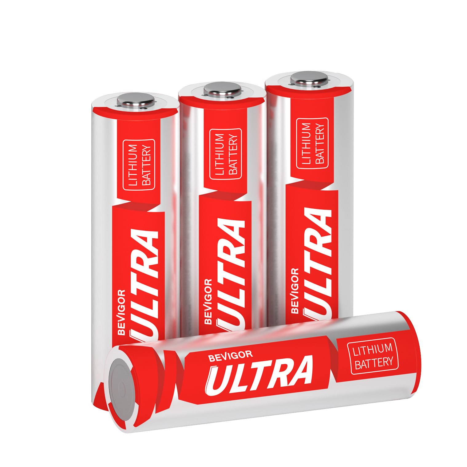 BEVIGOR Long-Lasting 1.5V Lithium Batteries AA 4 Pack