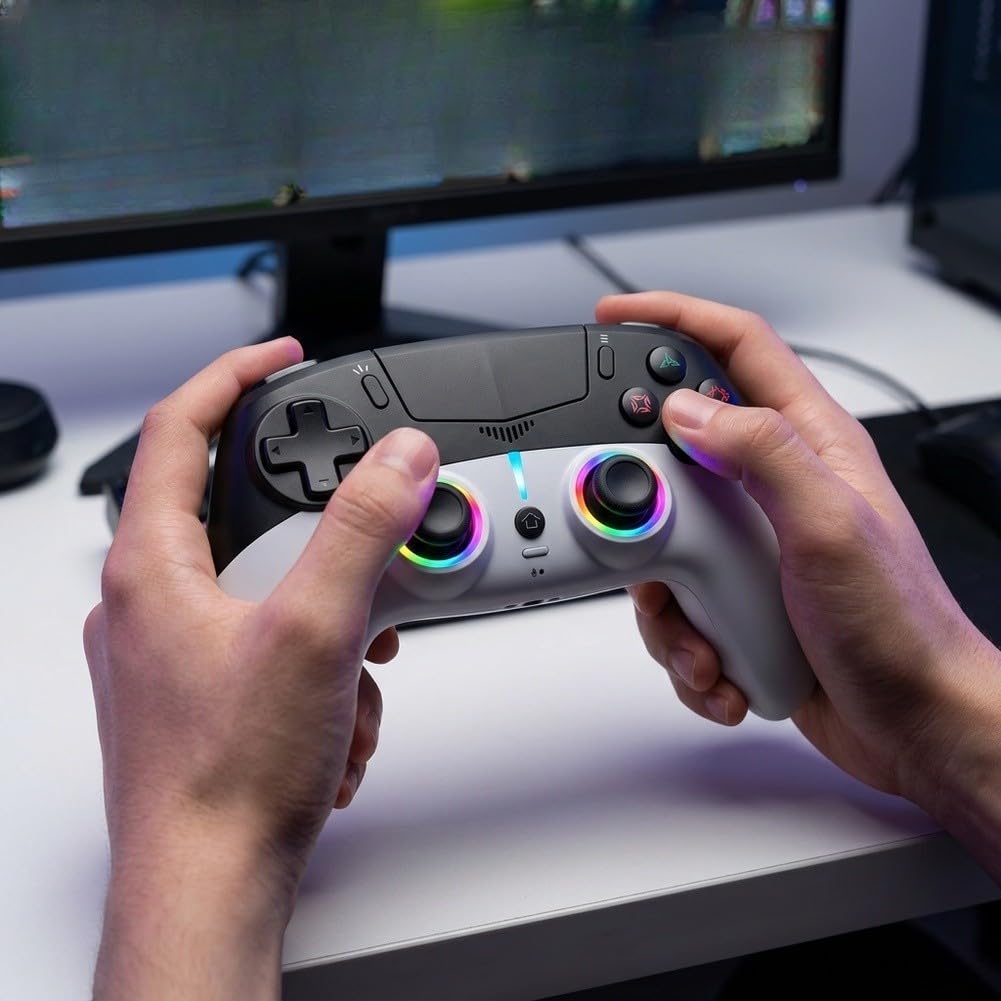 Pour manette de jeu PS5 avec lumières LED micro ABS