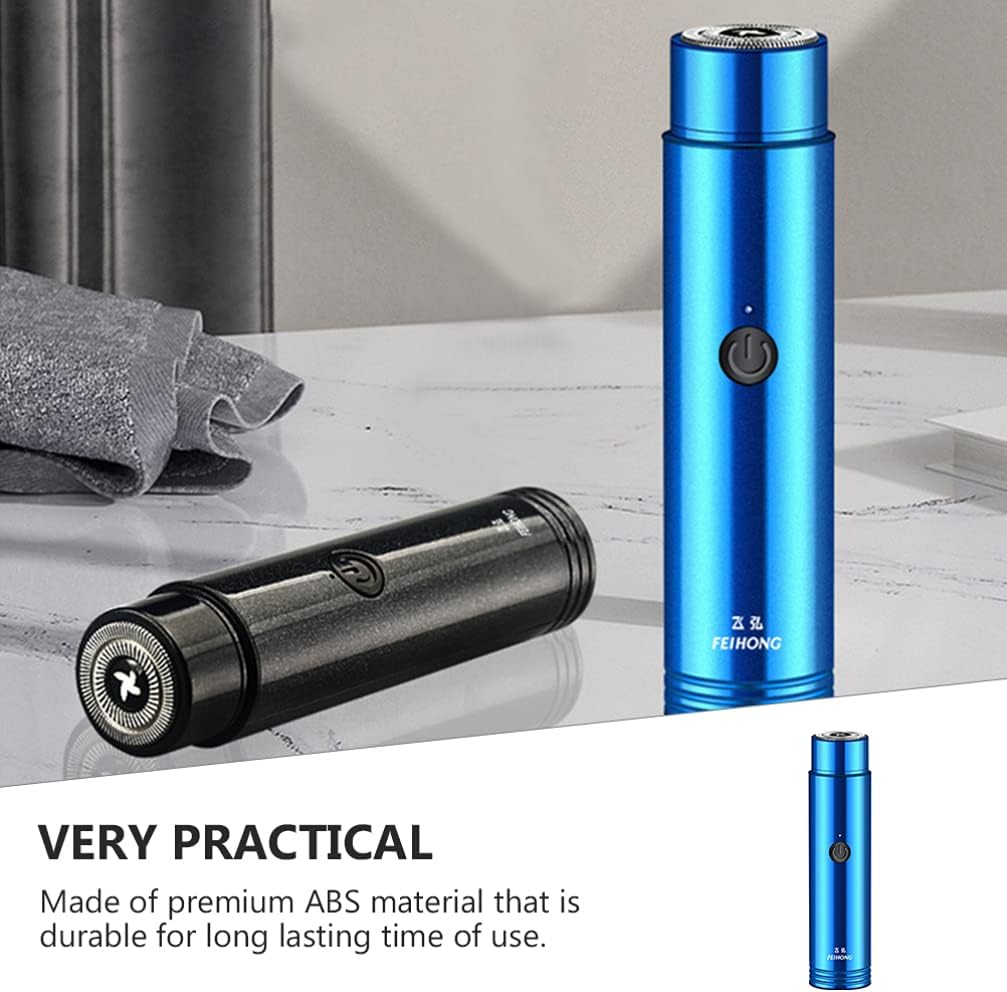 Minkissy Blue Electric Shaver Rechargeable Rotary Razor Portable Face Shaver Waterproof Mini Beard Shaving Machine for Men Wet Dry Shaving Supplies - Image 5