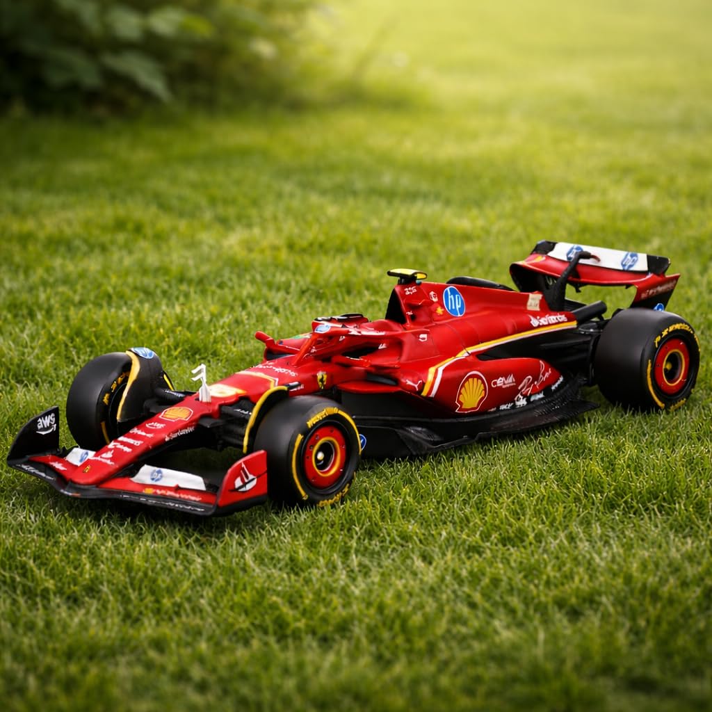 ミニカー FRICTION MOTOR WITH ROARING Ferrari F-1 Amazon | ブラゴ フェラーリ F1-75 スクーデリア ミニカー 1/18 N16