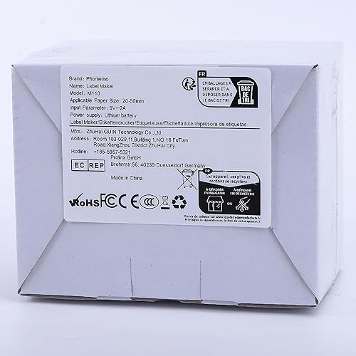 Miniatura 15 de Phomemo M110 Label Makers - Barcode Label Printer Bluetooth Label Maker Portable Thermal Printer for Small Business, Address, Barcode, Logo