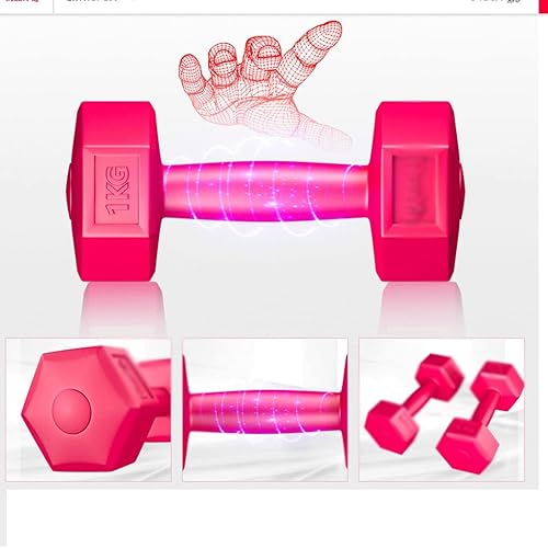 Miniatura 5 de DOUBAO - Mancuernas de fitness para el hogar, antideslizantes, forma hexagonal, juego de pesas libres, tonificación muscular, ejercicio con