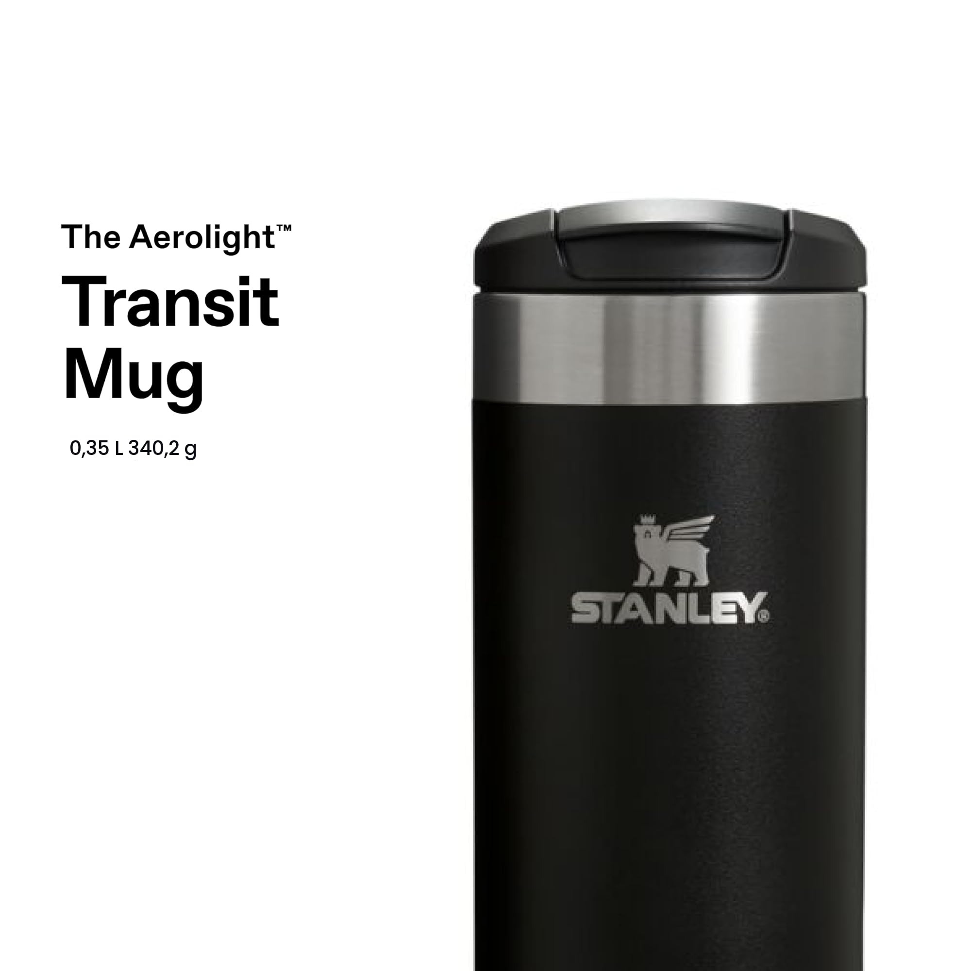 Stanley 1913 Aerolight Transit Termo Cafe para Llevar 0.35L - Black 2.0