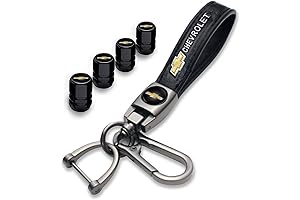 Car Tire Valve Stem Caps with Metal Keychain Chevrolet Cruze Keychains
