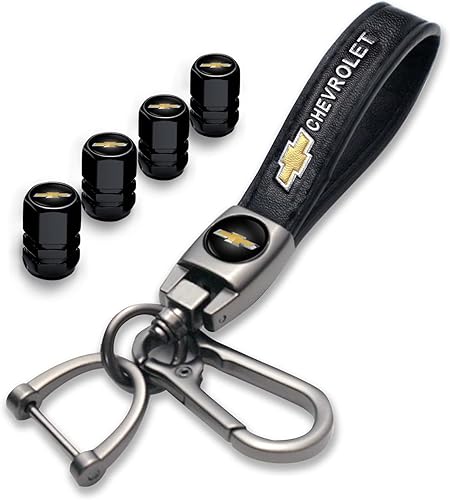 Tapones de vástago de válvula de neumático de automóvil con llavero de metal de repuesto para Chevrolet Chevy Suburban Tahoe Malibu Camaro Cruze