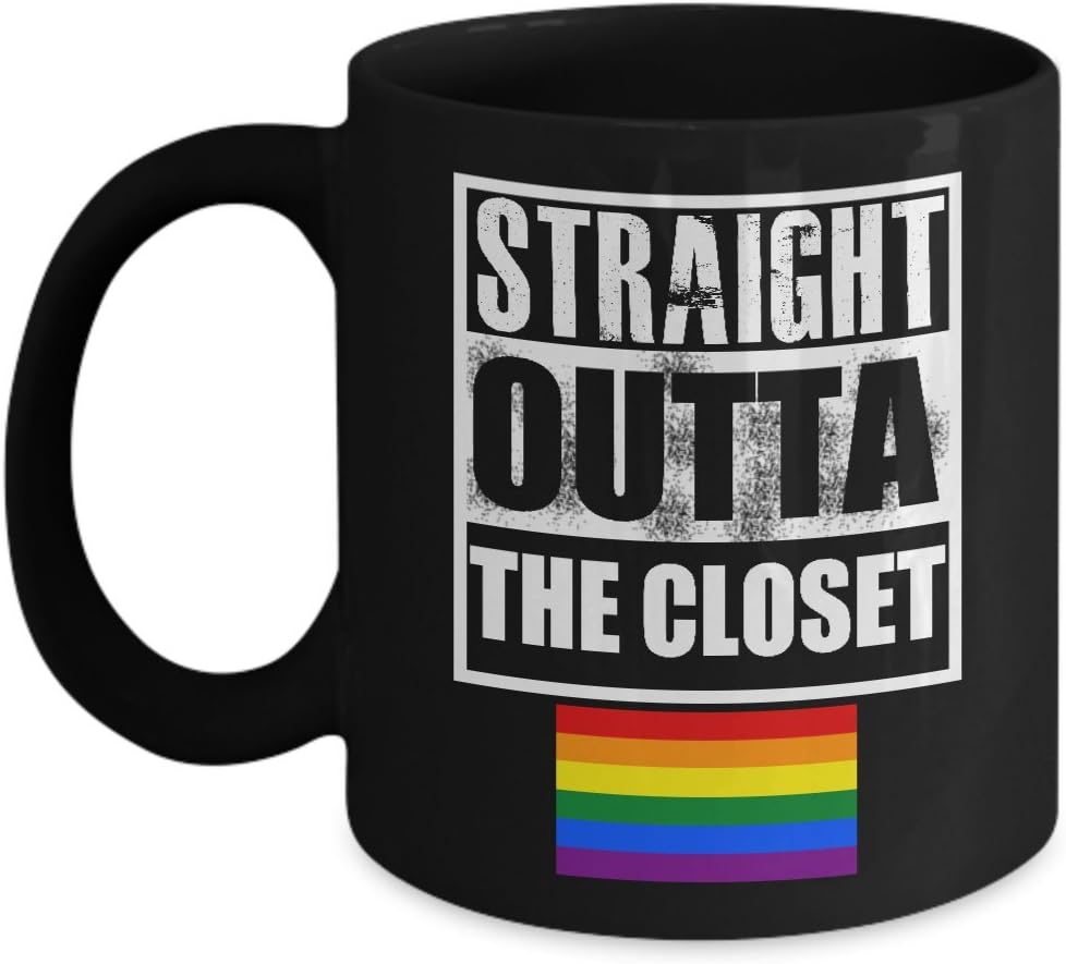 Funny LGBT Pride Gift Straight outta closet Gay Lesbian