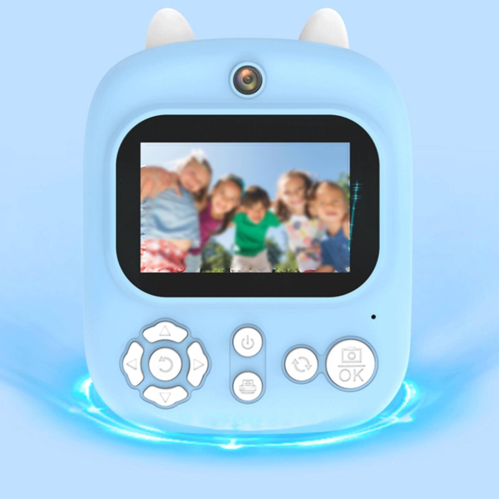 Fotocamera Instantanea per Bambini Fotocamera Digitale per Bambini Fotocamera a Stampa Immediata Doppio Obiettivo Funzione Selfie Facile da Usare, Rosa