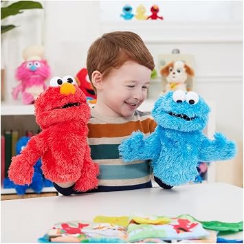 GUND Sesame Street Official Cookie Monster Muppet Plush Hand Puppet, Premium Plush Toy for Ages 1 & Up, Blue, 11