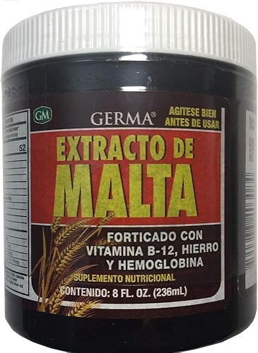 Miniatura 2 de Germa Extracto de malta con vitaminas reforzadas con B-12, 8 oz. Paquete de 2