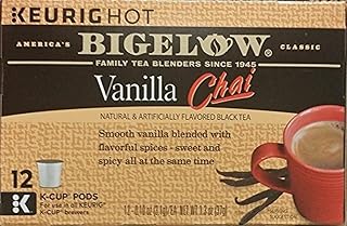 Bigelow Vanilla Chai Black Tea Keurig K-Cups, Caffeinated Black Tea 12 Count Box